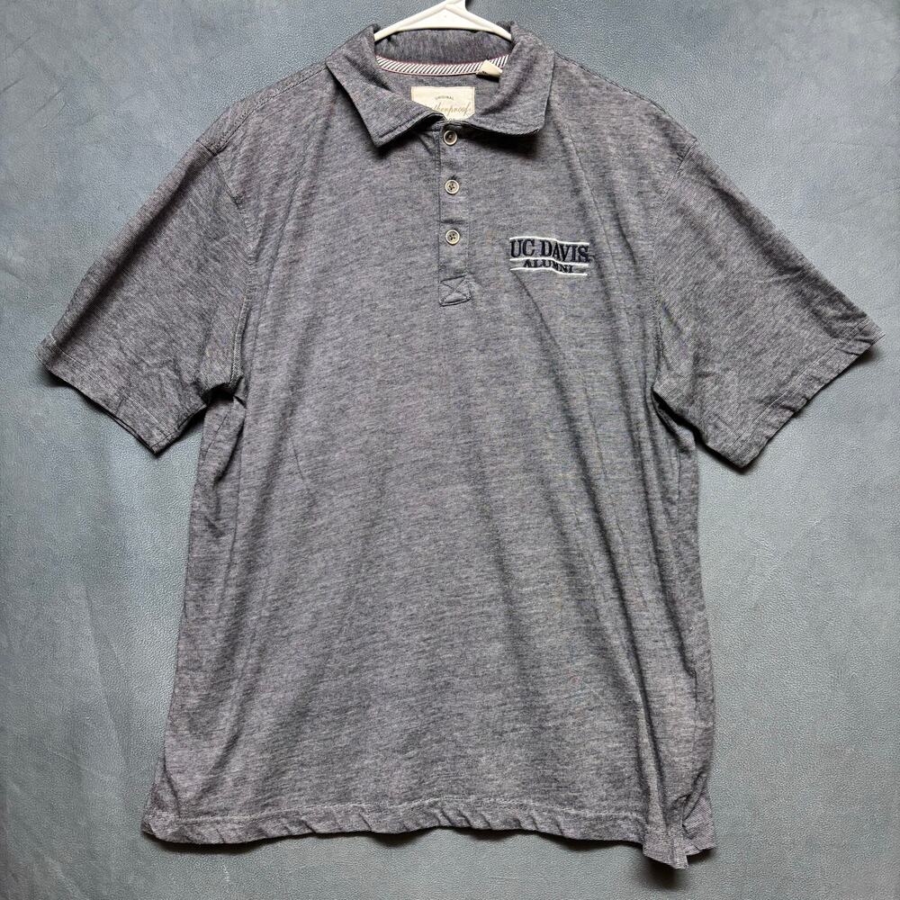 UC Davis Alumni Weatherproof Men’s Striped Polo Shirt Embroidered College